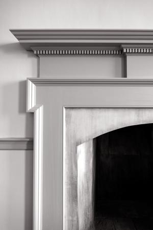 Mantel recreated  in master bedchamber to represent woodwork as 